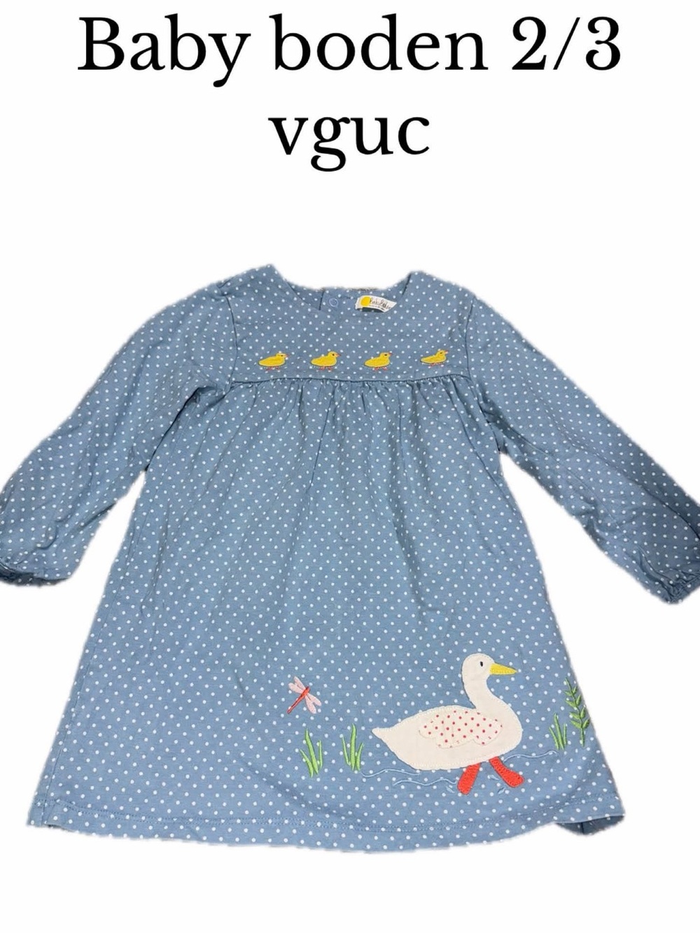 Baby boden 2-3 duck dress